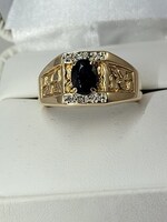  10K Yellow Gold 1.09ct Sapphire Ring. Size 10, 4.7 grams, In excellent Shape!
