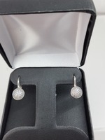 Silver Cubic Zirconia Dangle Earrings 3.90gms 0.925%