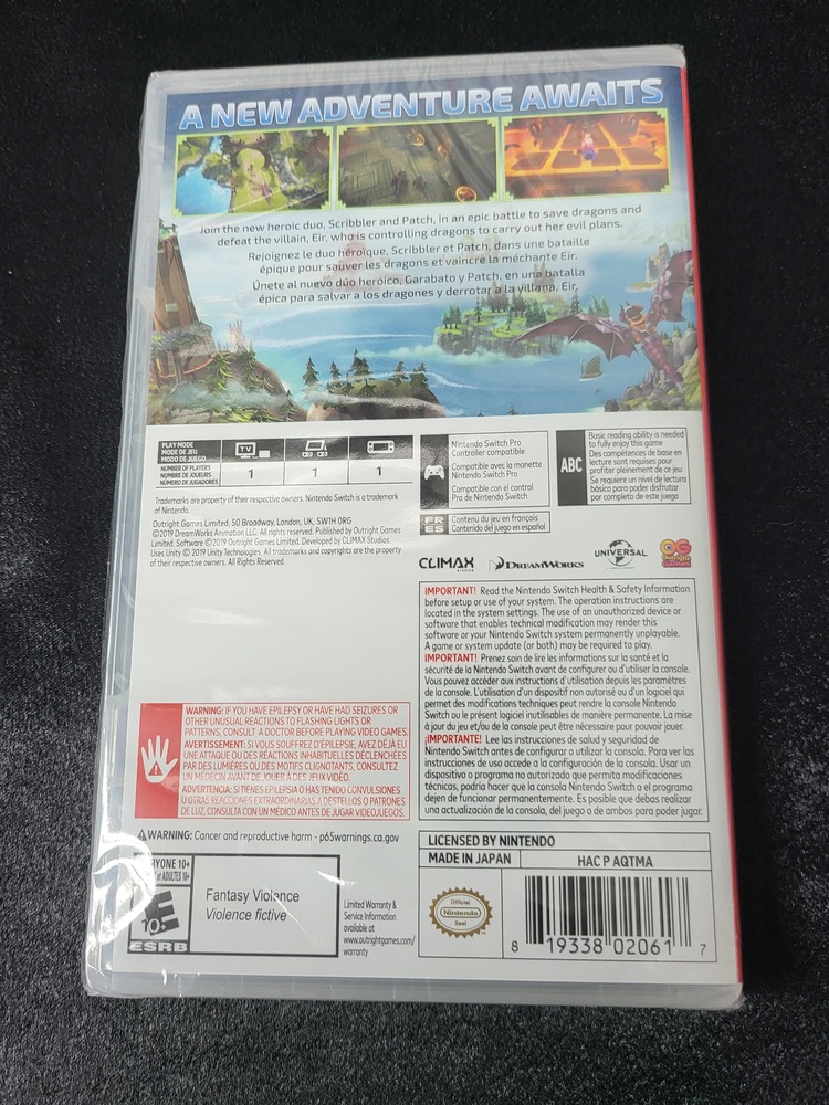 Nintendo Switch game Dreamworks: Dragons Dawn Of New Riders brand new