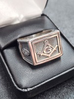 Brand New Heavy Size 12 Master Mason Sterling Silver Ring