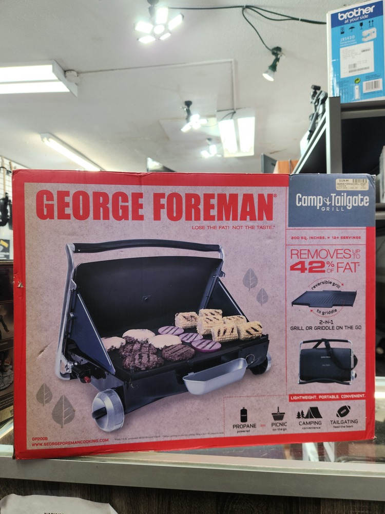 Grill: George Foreman Camp & Tailgate Grill Model Gp200