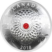 2018 $25 Classic Holiday Ornament Fine Silver Coin - Canada