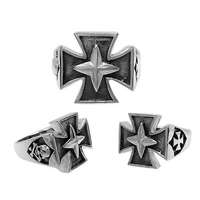  NEW Size 11 Sterling Silver Iron Cross & Skull Ring .925
