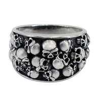  NEW Size 10, 9.4g Sterling Silver Skull Ring .925