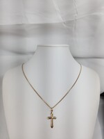  9K Curb Chain With Cross 18" 1.4mm Pendant: 22mmx14mm cross 3.00gms 