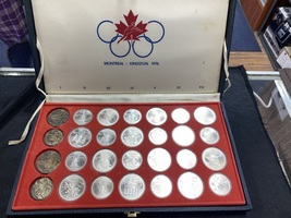 $10 and $5 1976 Olympic Silver coins x 12 - SET
