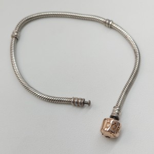 Pandora 8" Moments Snake Chain Bracelet Rose gold plated clasp