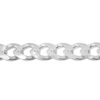 Brand new sterling silver .925 6.7mm curb chain 28"