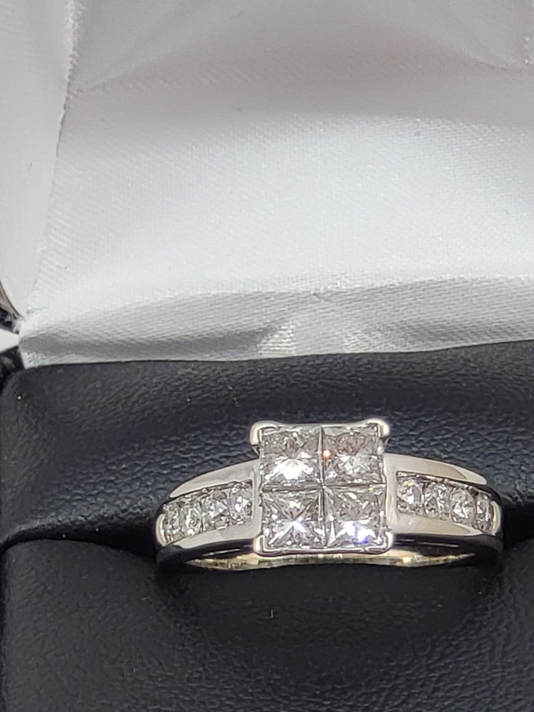  Stunning 14K White Gold Diamond Set! 1.52ctw 10Grams Size 7