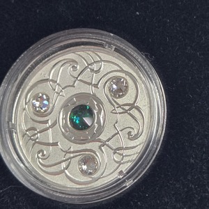 Royal Canadian mint 2020 5$ fine silver coin Birthstones With Swarovski Crystals: May - Emerald