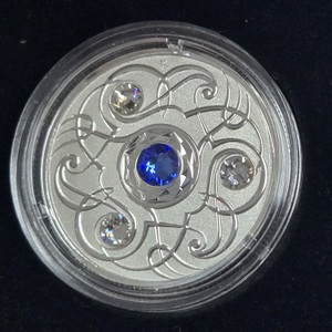 Royal Canadian Mint 2020 5$ fine silver coin Birthstones With Swarovski Crystals : September - Sapph