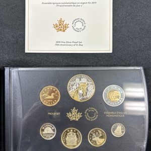 Royal Canadian Mint Royal Canadian Mint 2019 Fine Silver Proof Set 75th Anniversary of D-Day Gold Pl