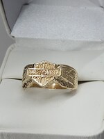 Harley Davidson Size 9 1/2 Men's 10K Gold Ring 6.8g