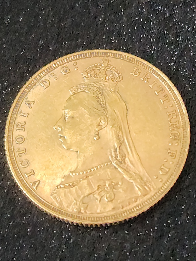 UK 1889 Gold Sovereign 22k