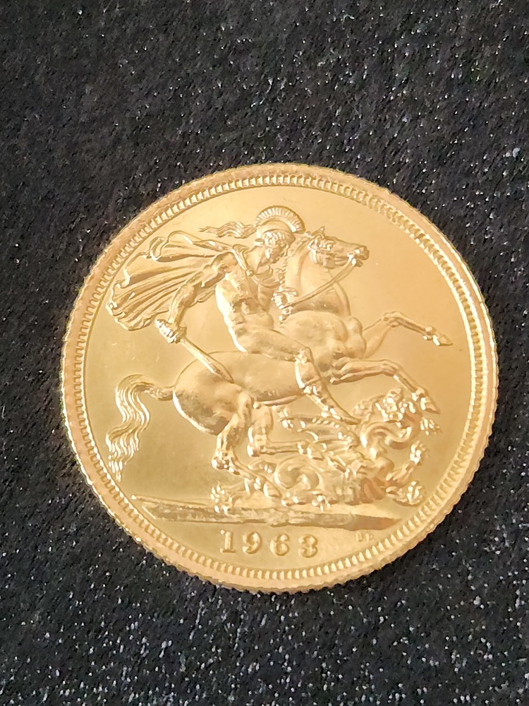 UK 1963 Gold Sovereign 22k