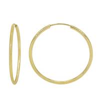 BRAND NEW! 10KT gold earring, 0.45g 1.2mm thickness, 20mm outside diameter