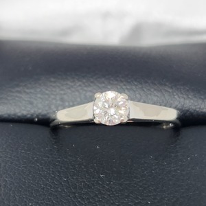  14K White Gold Diamond 0.25ct Solitaire Ring Size 5