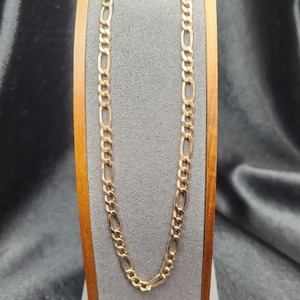 10K Yellow Gold Figaro Chain, 20 1/2" 5mm Solid