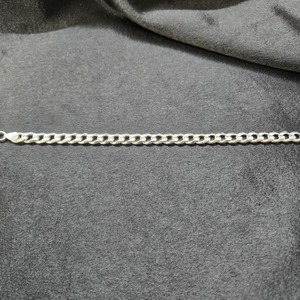  Sterling Silver Curb Bracelet,  8" long, 7mm, 19.5g