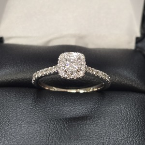 Michael Hill Halo Engagement Ring with 1/2 Carat TW of Diamonds in 14kt White Gold