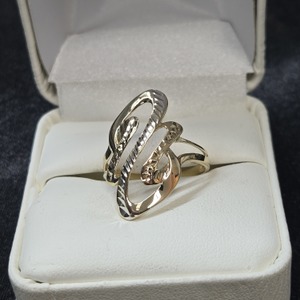  10K Two Tone Women's Fasion Ring. 2.1G