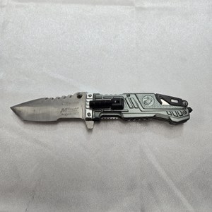 Mtech USA Folding Knife with Seatbelt Cutter & Flashlight