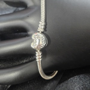 Pandora Moments Heart Clasp Snake Chain Bracelet 7 1/2" Heart