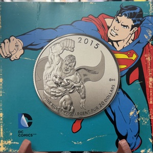 Royal Canadian Mint 2015 Fine Silver Superman 9999 Pure $20 coin