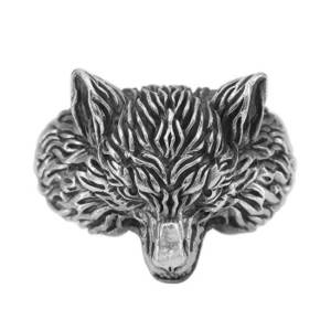 Brand New Size 11 Sterling silver, 20mm wolf head ring