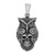 Brand New Sterling silver, 17x28mm owl and skull head pendant