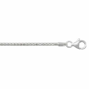 Brand New 24" Sterling silver, 1.2mm diamond cut rounded box chain.