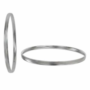 Brand New Sterling Silver, smooth flat round shape bangle. Approx size: 71mm D x