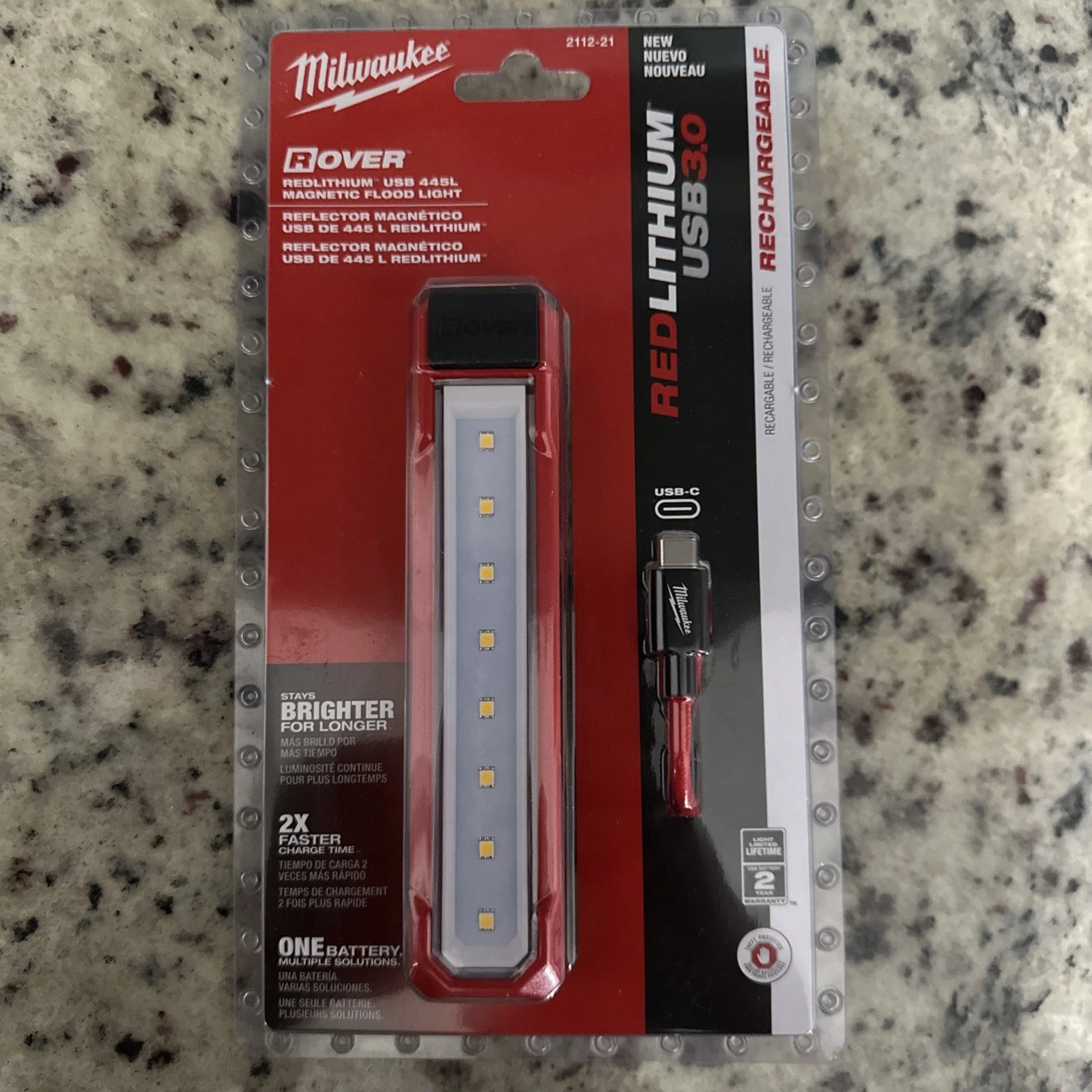 Lights Milwaukee 2112-21 Rover Magnetic Flood LightUSB-445L SN: 045242511570