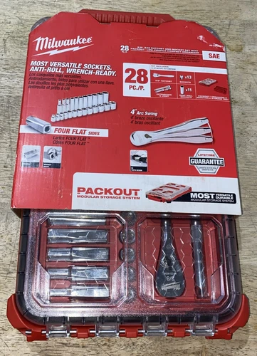 Tools Milwaukee 48-22-9481 SAE Ratchet Socket Mechanics Tool Set 3/8 in