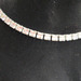 Swarovski Matrix Tennis necklace Square cut, White, Rhodium Plated 15.5"