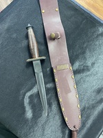 H.Boker & Co V42 Knife With Leather Sheath - WWII