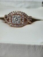 Stunning 10K rose gold Diamond 1ct total weight wedding set